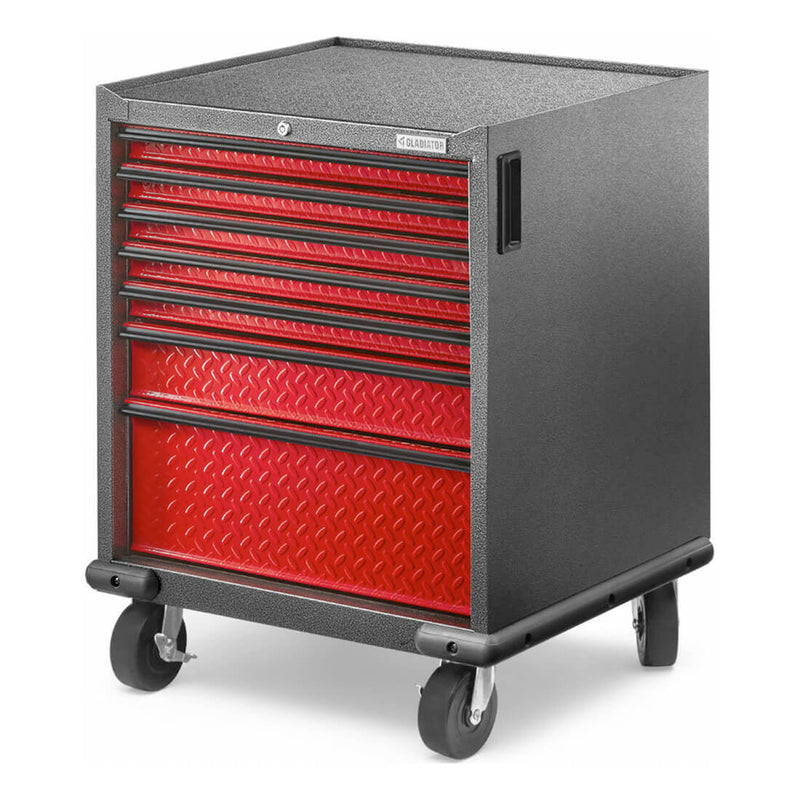 Gladiator Premier Pre-Assembled 7 Drawer Modular Tool Storage Cabinet (Red Tread)