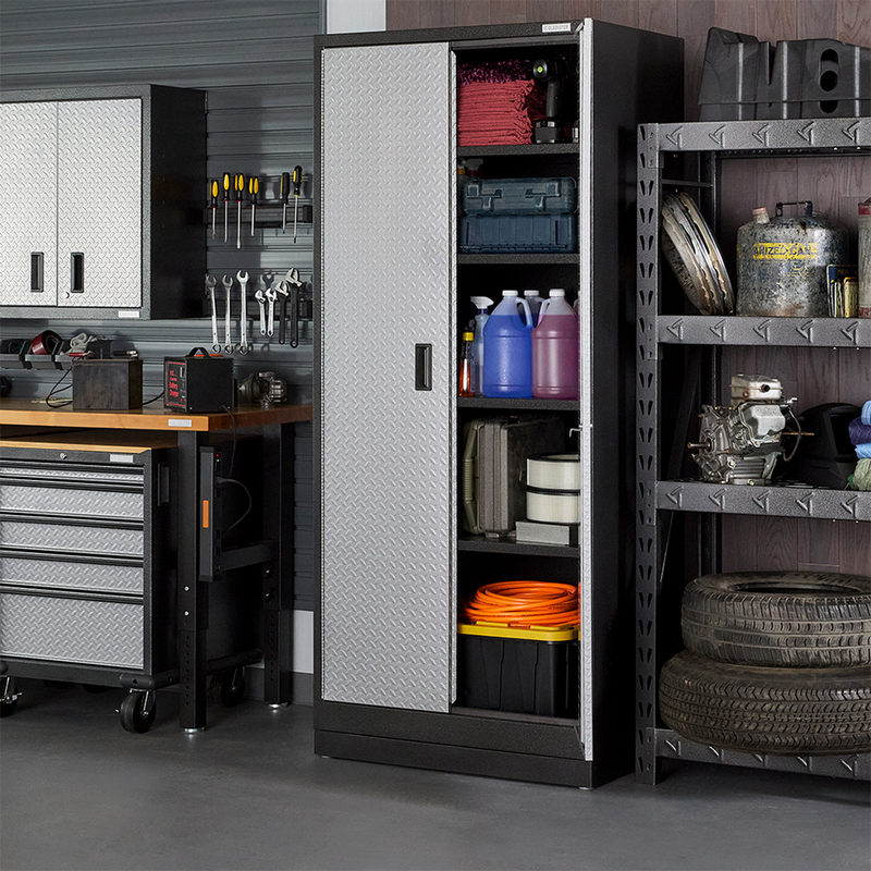 Gladiator Premier Pre-Assembled 84" Tall Cabinet (Silver Tread) 3-Pack