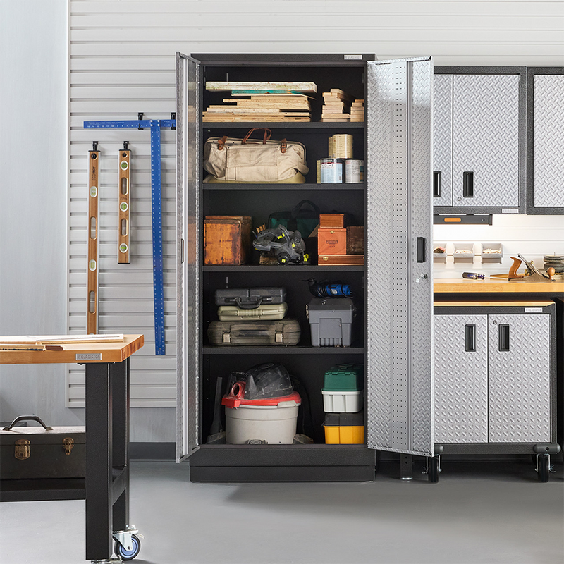 Gladiator Premier Pre-Assembled 84" Tall Cabinet (Silver Tread) 4-Pack