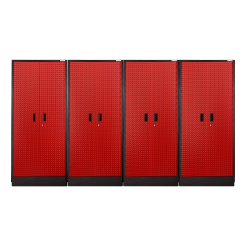 Gladiator Premier Pre-Assembled 84" Tall Cabinet (Red Tread) 4-Pack