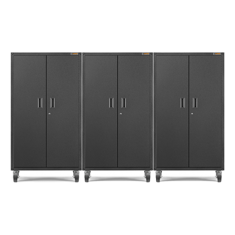 Gladiator Ready-to-Assemble Mobile Storage Cabinet (Hammered Granite) 3-Pack