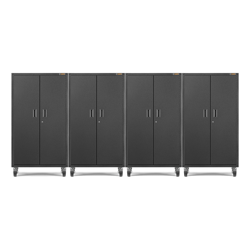 Gladiator Ready-to-Assemble Mobile Storage Cabinet (Hammered Granite) 4-Pack