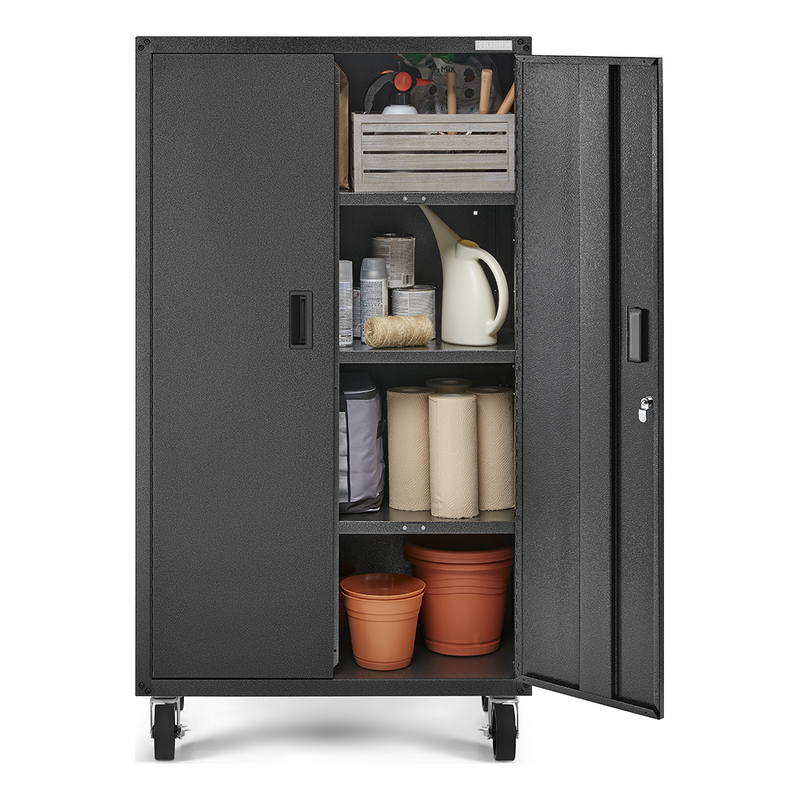 Gladiator Ready-to-Assemble Mobile Storage Cabinet (Hammered Granite) 4-Pack