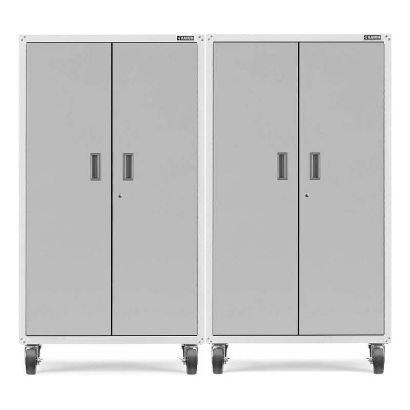 Gladiator Ready-to-Assemble Mobile Storage Cabinet (Gray Slate) 2-Pack