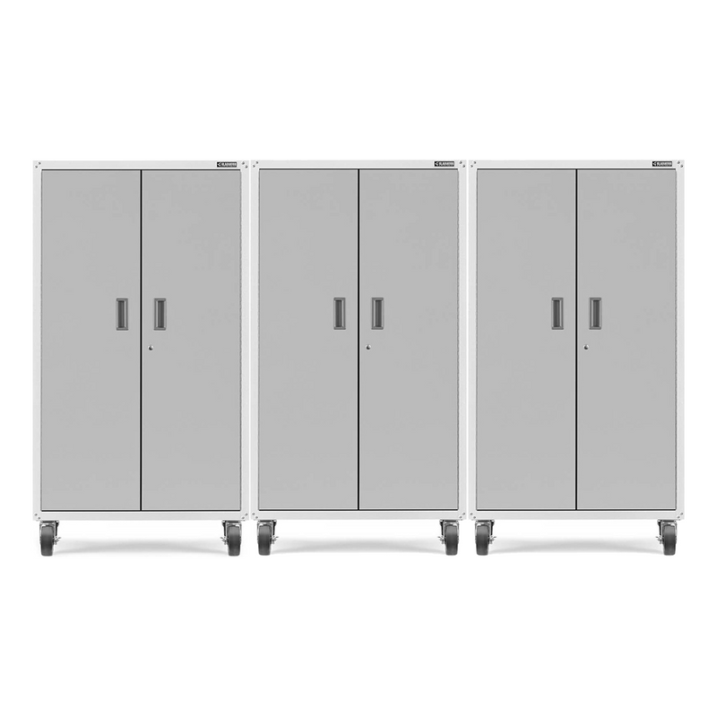 Gladiator Ready-to-Assemble Mobile Storage Cabinet (Gray Slate) 3-Pack