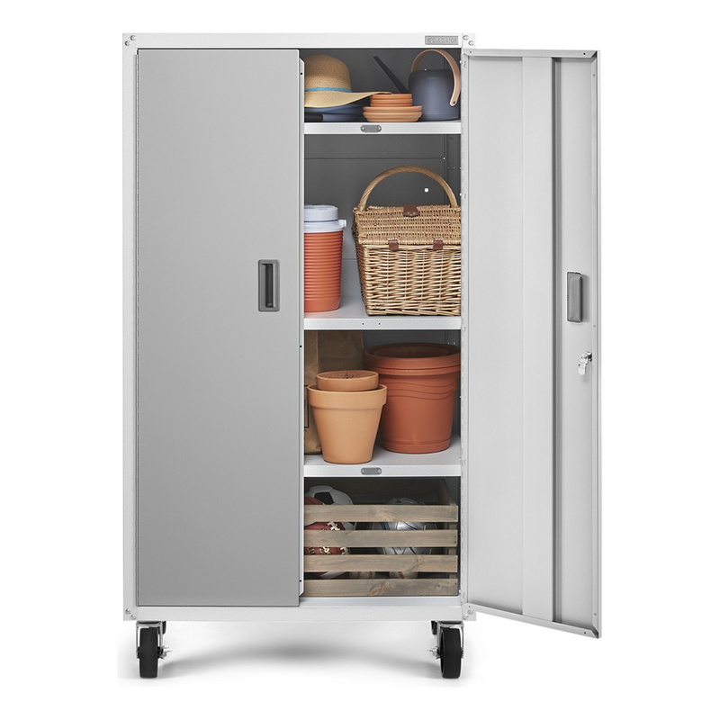 Gladiator Ready-to-Assemble Mobile Storage Cabinet (Gray Slate) 3-Pack