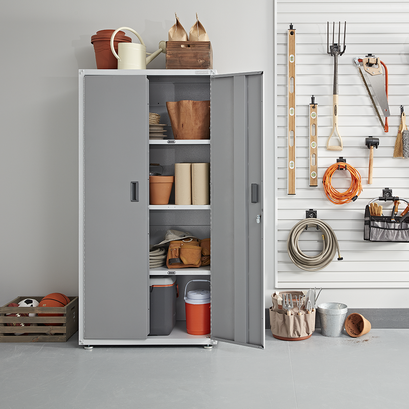 Gladiator Ready-to-Assemble Mobile Storage Cabinet (Gray Slate) 4-Pack