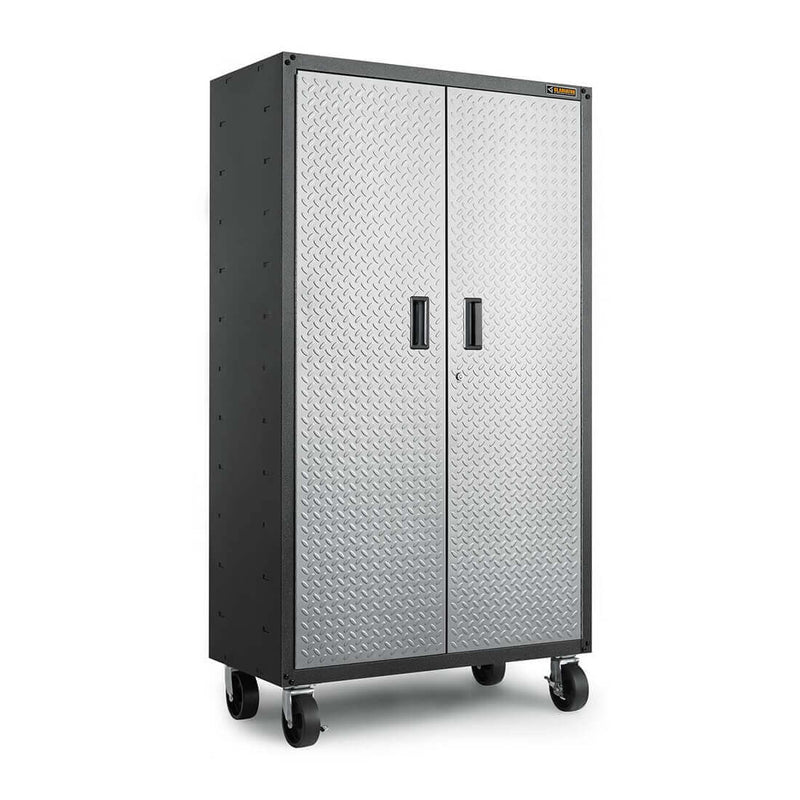Gladiator Ready-to-Assemble Mobile Storage Cabinet (Silver Tread)