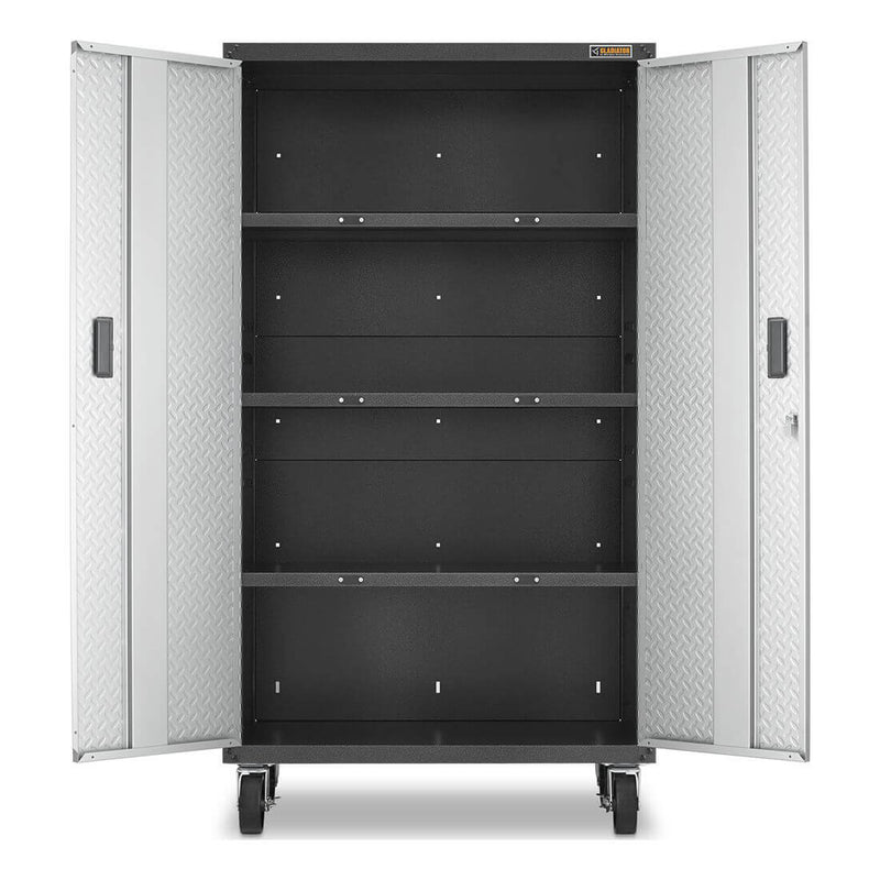 Gladiator Ready-to-Assemble Mobile Storage Cabinet (Silver Tread)