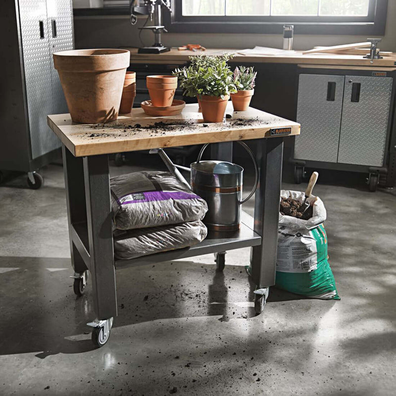 Gladiator 3-Foot Wide Mobile Workstation (Hammered Granite)