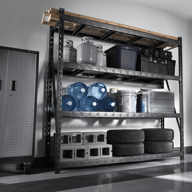 Gladiator 90" x 90" Heavy Duty Mega Rack with Four Adjustable Shelves (9-Pack)
