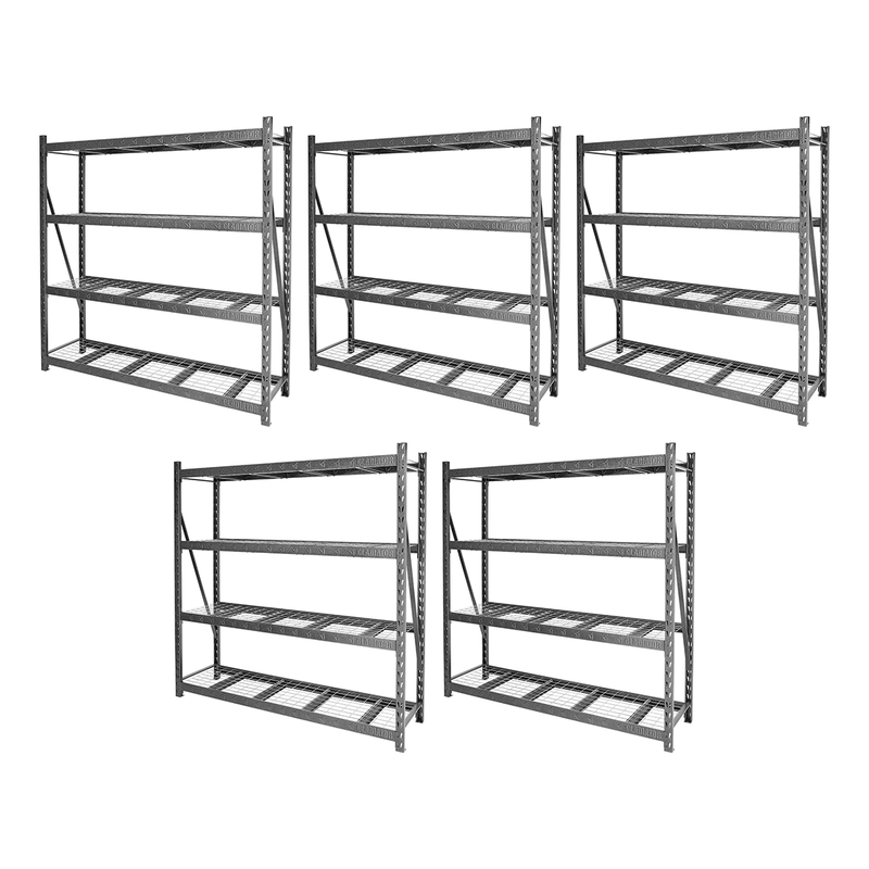 Gladiator 90" x 90" Heavy Duty Mega Rack with Four Adjustable Shelves (5-Pack)
