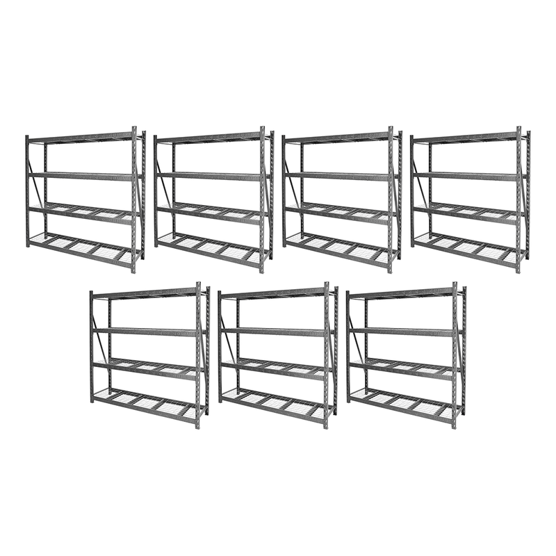 Gladiator 90" x 90" Heavy Duty Mega Rack with Four Adjustable Shelves (7-Pack)