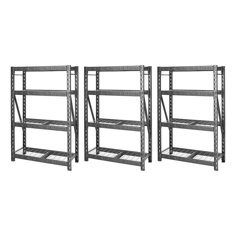 Gladiator 48" Wide Heavy Duty Storage Rack (Hammered Granite) 3-Pack