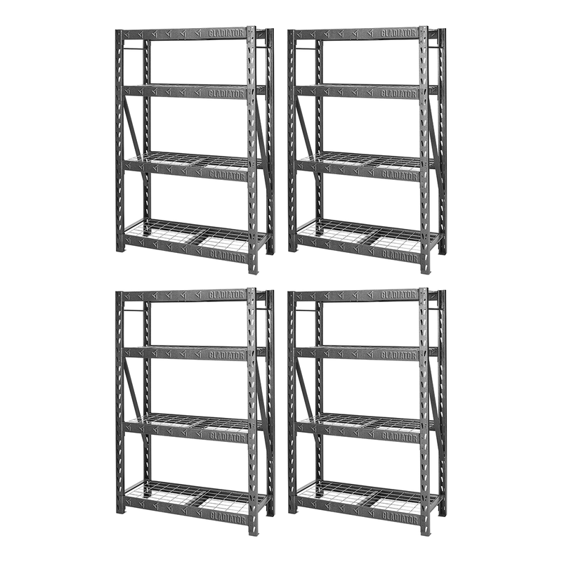 Gladiator 48" Wide Heavy Duty Storage Rack (Hammered Granite) 4-Pack
