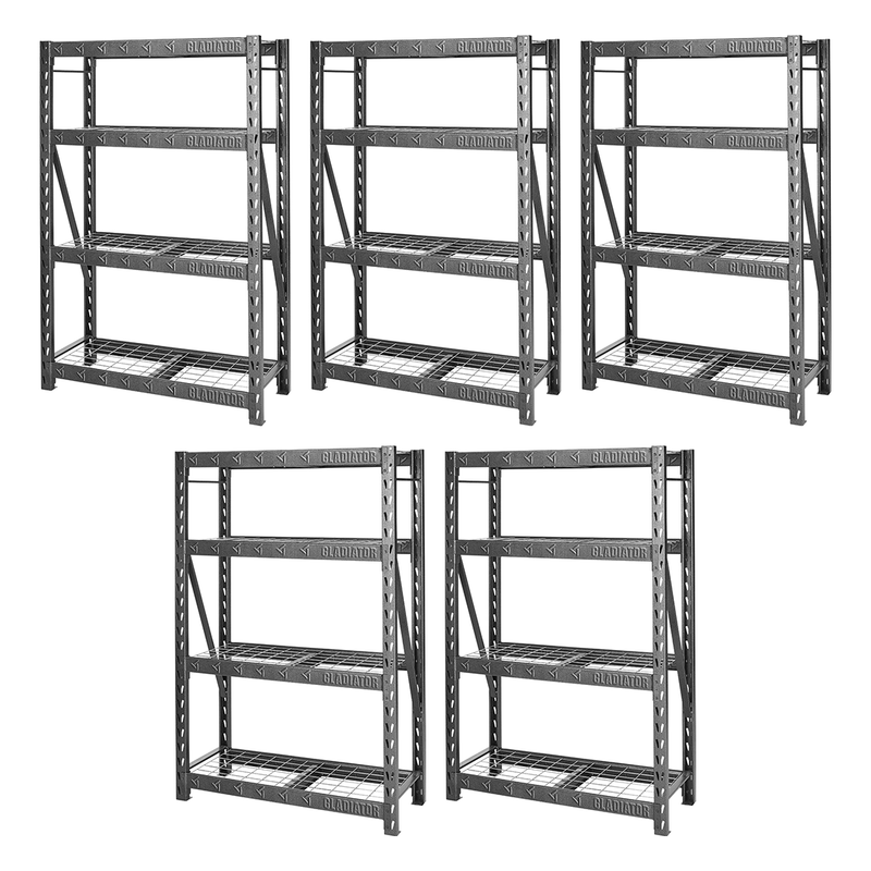Gladiator 48" Wide Heavy Duty Storage Rack (Hammered Granite) 5-Pack
