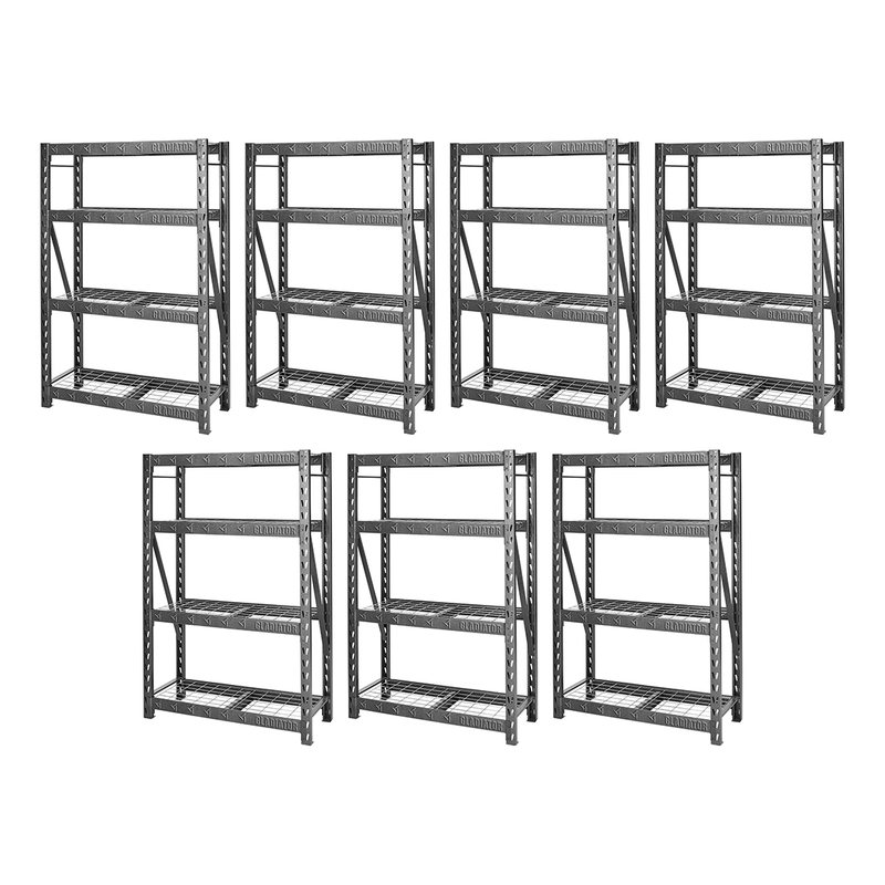 Gladiator 48" Wide Heavy Duty Storage Rack (Hammered Granite) 7-Pack