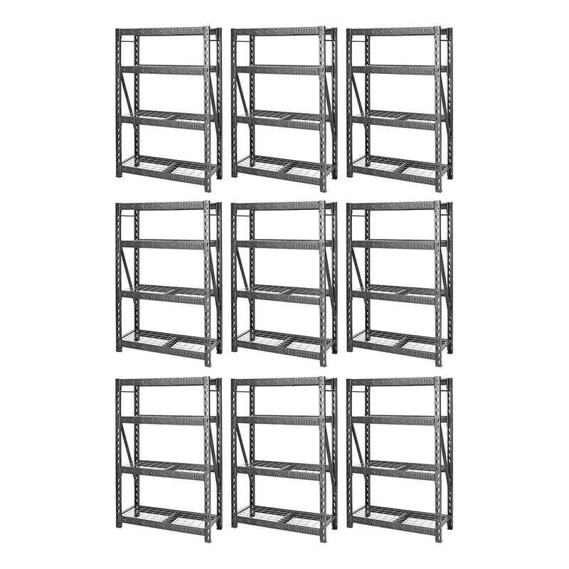 Gladiator 48" Wide Heavy Duty Storage Rack (Hammered Granite) 9-Pack