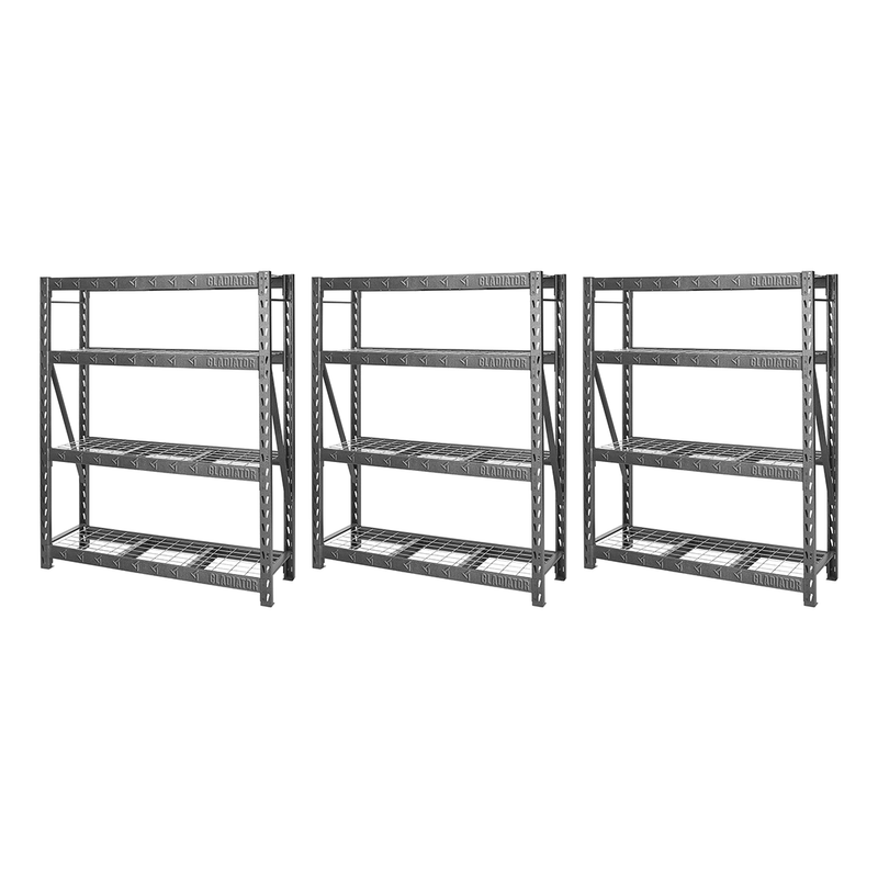Gladiator 60" Wide Heavy Duty Storage Rack (Hammered Granite) 3-Pack