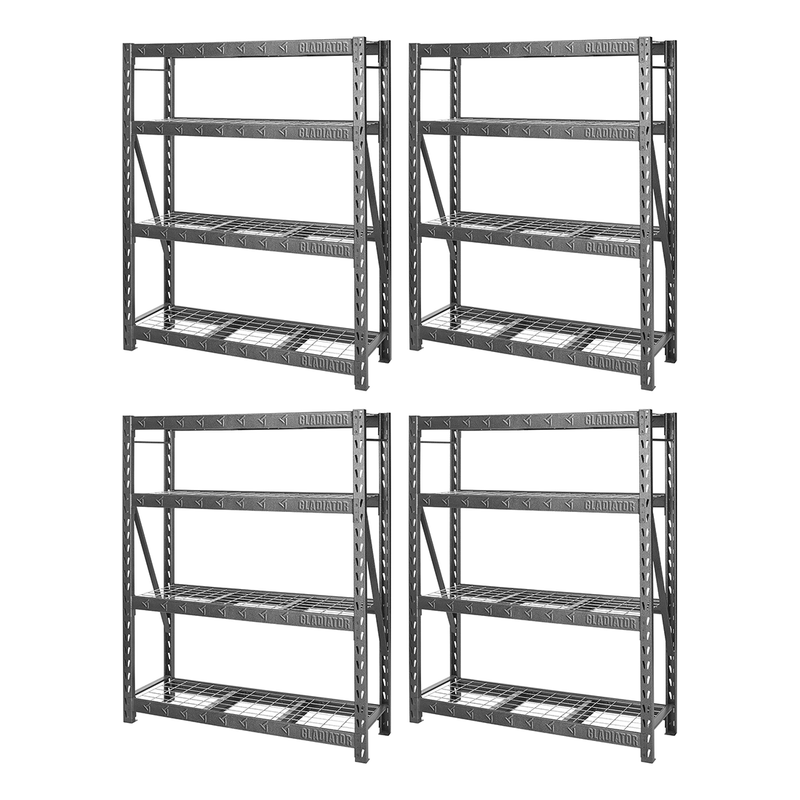 Gladiator 60" Wide Heavy Duty Storage Rack (Hammered Granite) 4-Pack