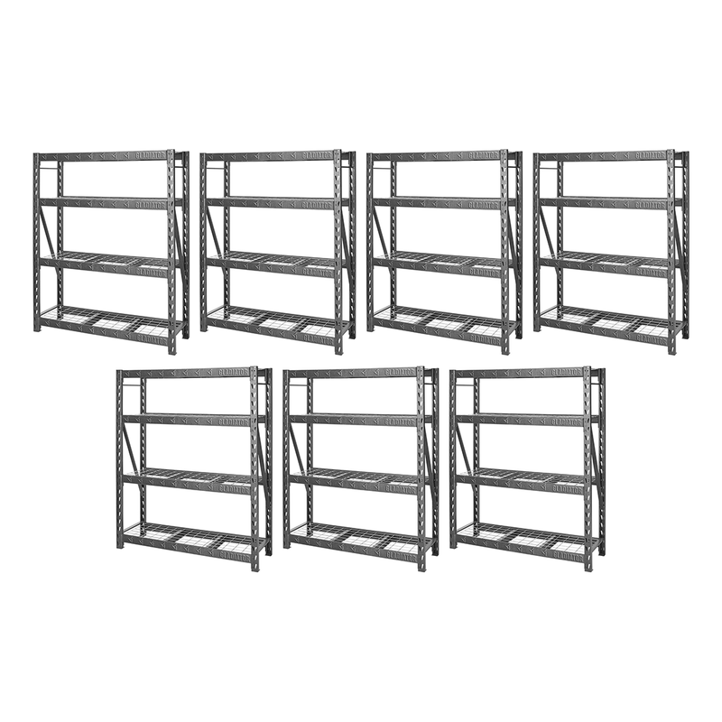 Gladiator 60" Wide Heavy Duty Storage Rack (Hammered Granite) 7-Pack