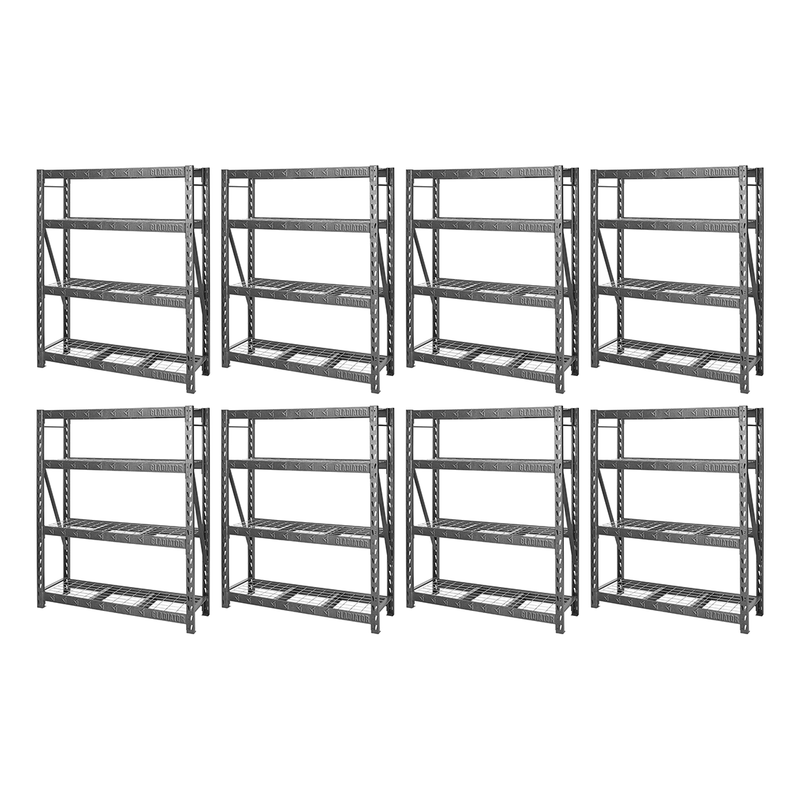 Gladiator 60" Wide Heavy Duty Storage Rack (Hammered Granite) 8-Pack