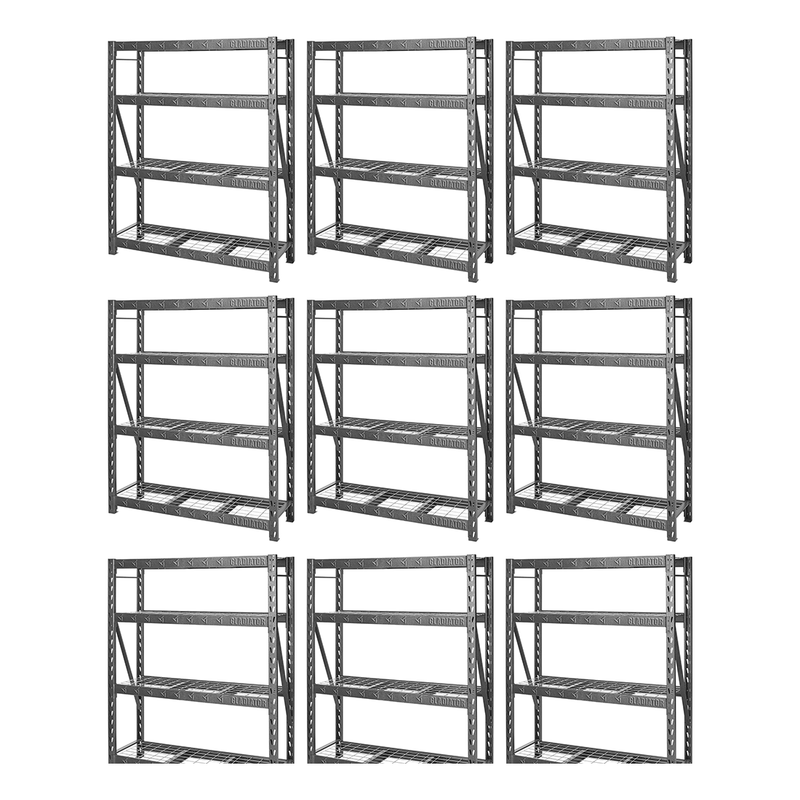 Gladiator 60" Wide Heavy Duty Storage Rack (Hammered Granite) 9-Pack