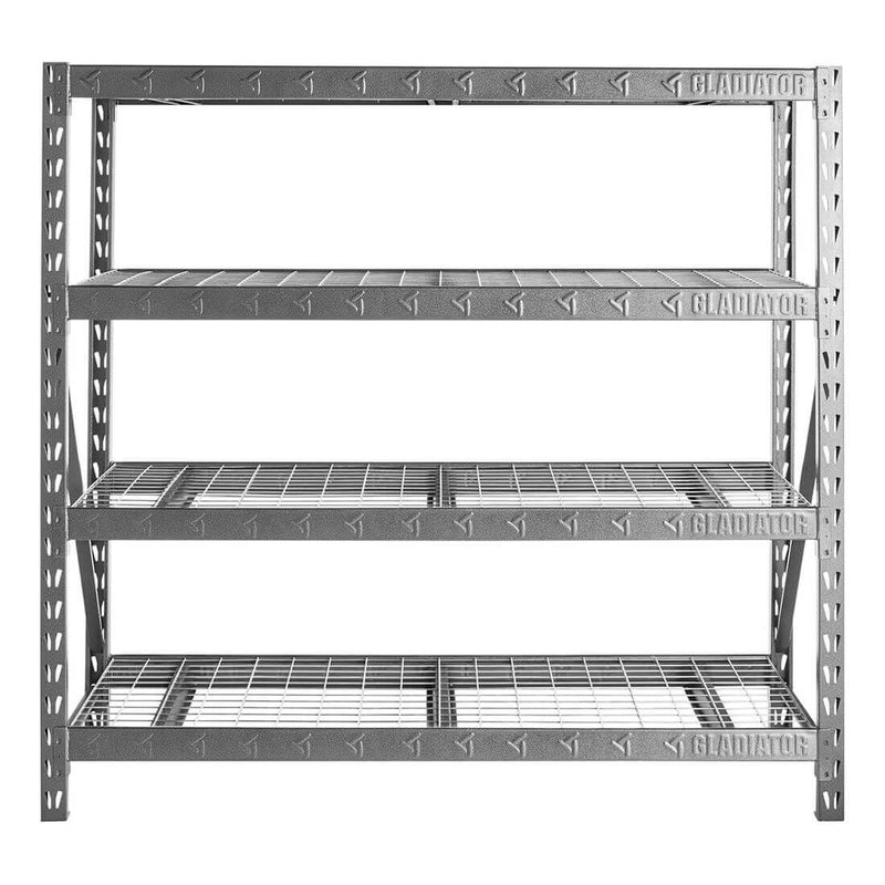 Gladiator 77" Wide Heavy Duty Rack with Four Adjustable Shelves