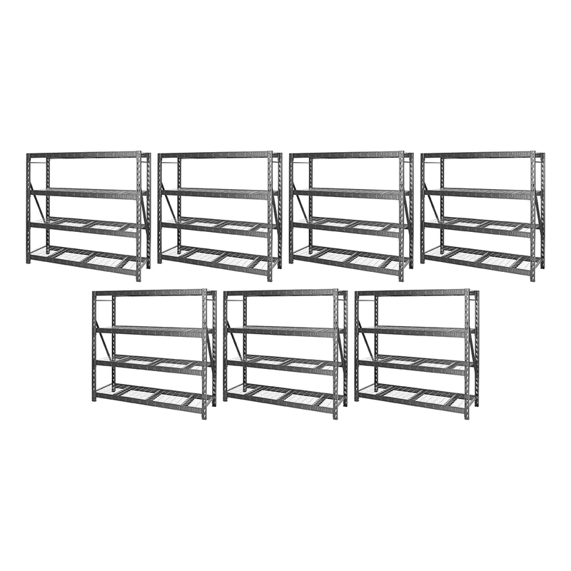 Gladiator 77" Wide Heavy Duty Rack with Four Adjustable Shelves (7-Pack)