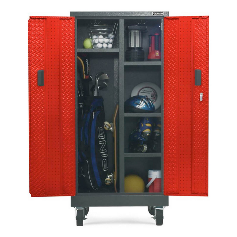 Gladiator Premier Pre-Assembled Tall GearLocker (Red Tread) 2-Pack