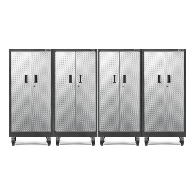 Gladiator Premier Pre-Assembled Tall GearLocker (Silver Tread) 4-Pack