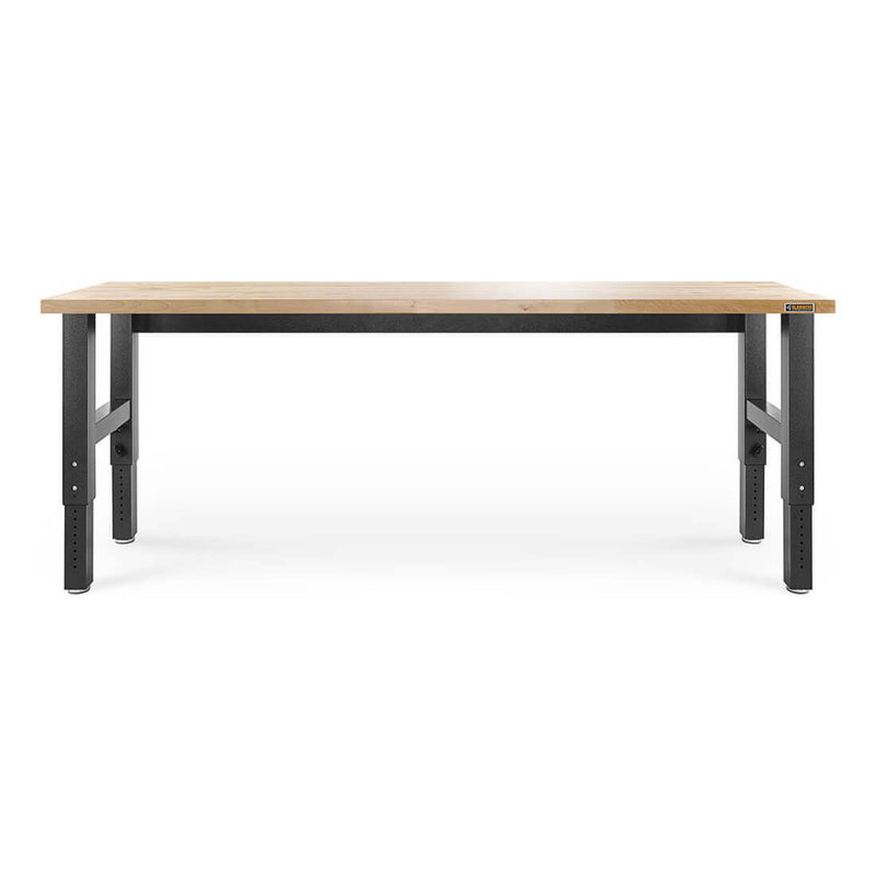 Gladiator 8-Foot Adjustable Height Hardwood Workbench (Hammered Granite)