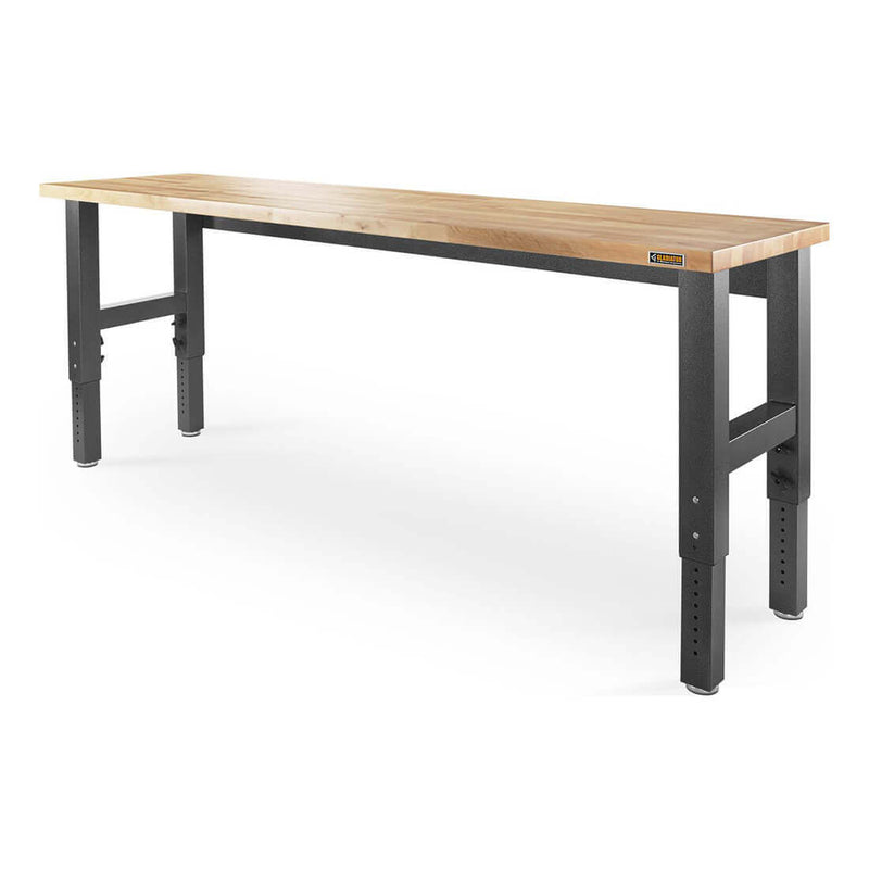 Gladiator 8-Foot Adjustable Height Hardwood Workbench (Hammered Granite)