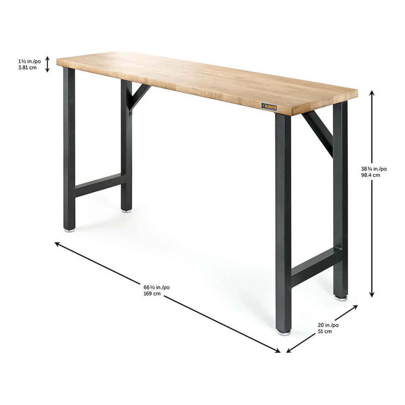 Gladiator 66-1/2" Wide Hardwood Modular Workbench