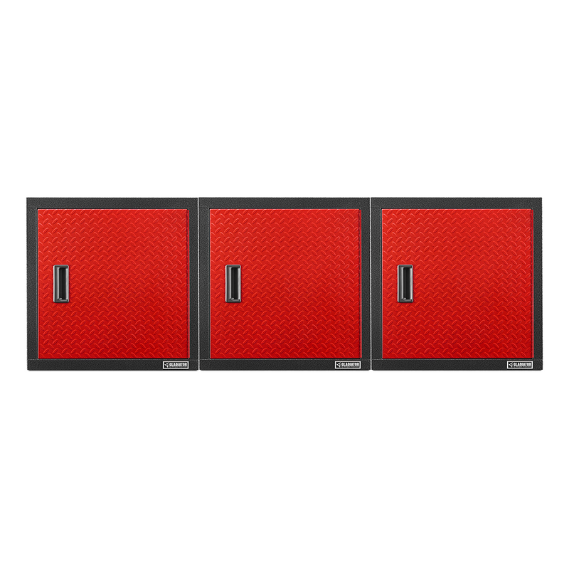 Gladiator Premier Pre-Assembled 24" Wall GearBox (Red Tread) 3-Pack