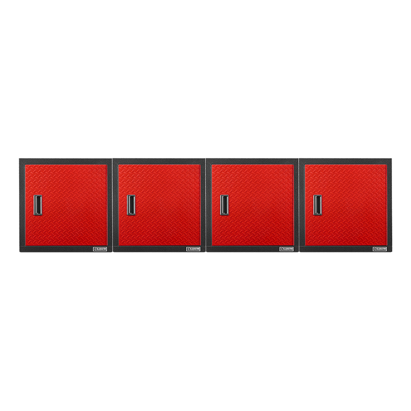 Gladiator Premier Pre-Assembled 24" Wall GearBox (Red Tread) 4-Pack
