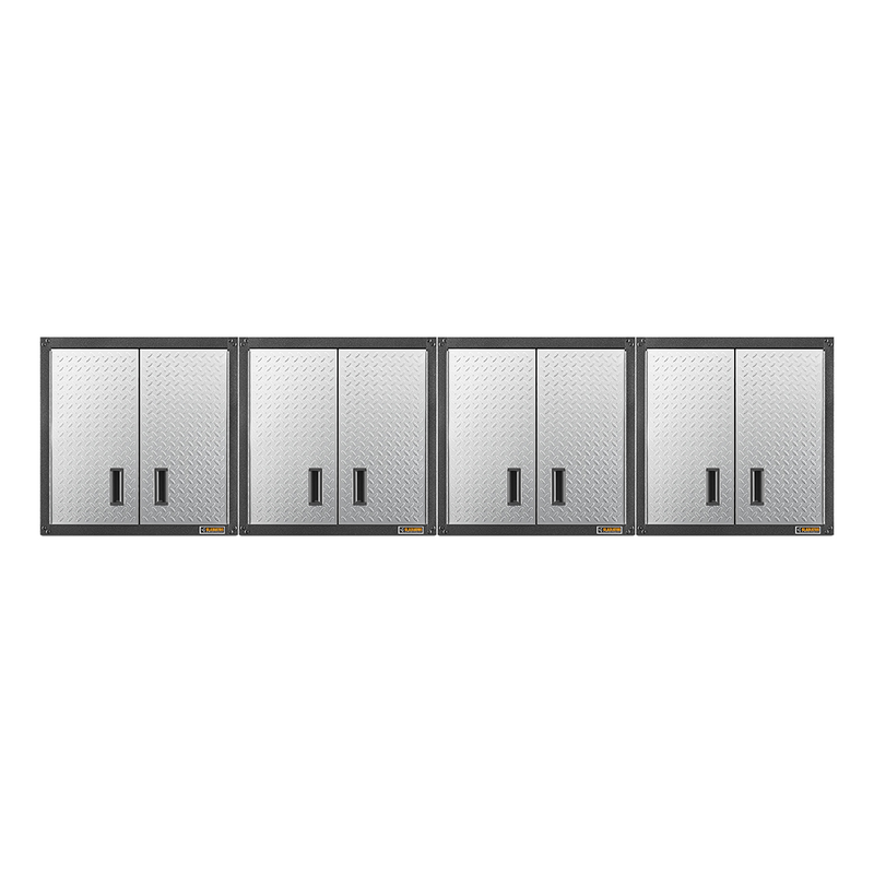 Gladiator Ready-to-Assemble Full-Door Wall GearBox (Silver Tread) 4-Pack
