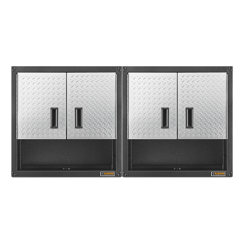 Gladiator Ready-to-Assemble 3/4 Door Wall GearBox (Silver Tread) 2-Pack
