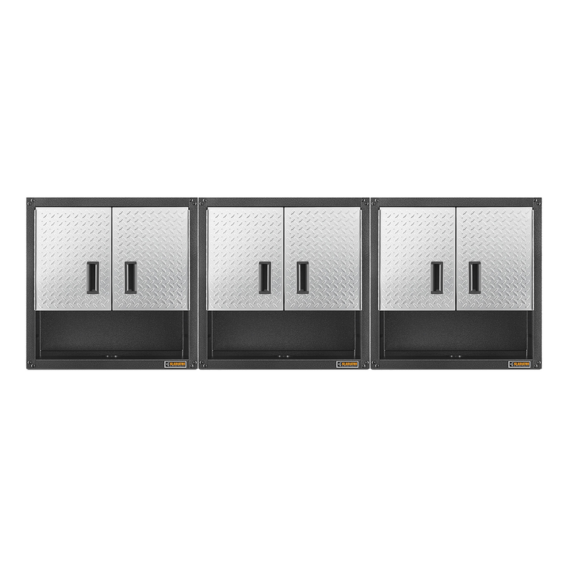 Gladiator Ready-to-Assemble 3/4 Door Wall GearBox (Silver Tread) 3-Pack