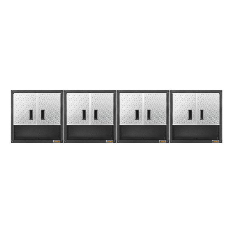 Gladiator Ready-to-Assemble 3/4 Door Wall GearBox (Silver Tread) 4-Pack