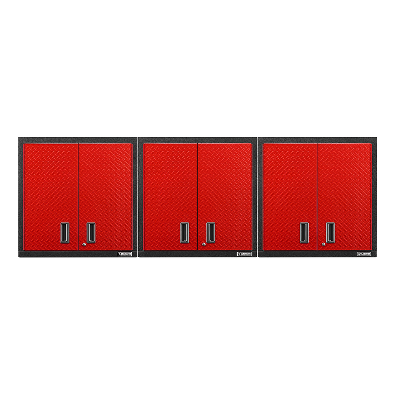 Gladiator Premier Pre-Assembled 30" Wall GearBox (Red Tread) 3-Pack