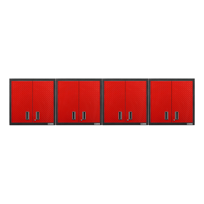 Gladiator Premier Pre-Assembled 30" Wall GearBox (Red Tread) 4-Pack
