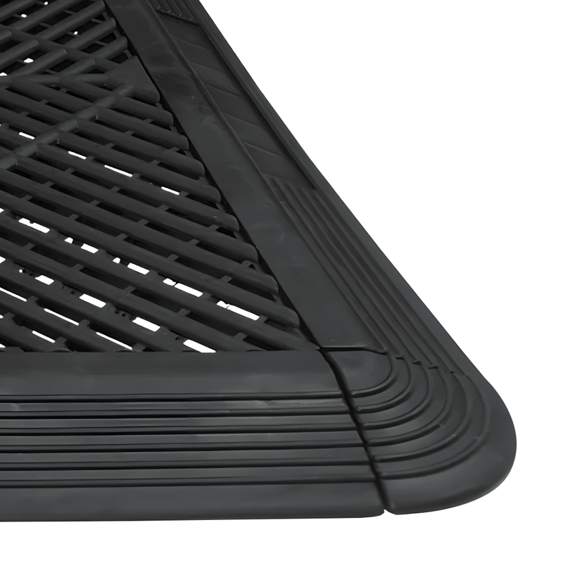 MonsterRAX Interlocking Black Garage Floor Tiles Edge and Corner Kit (Male - Pegged)