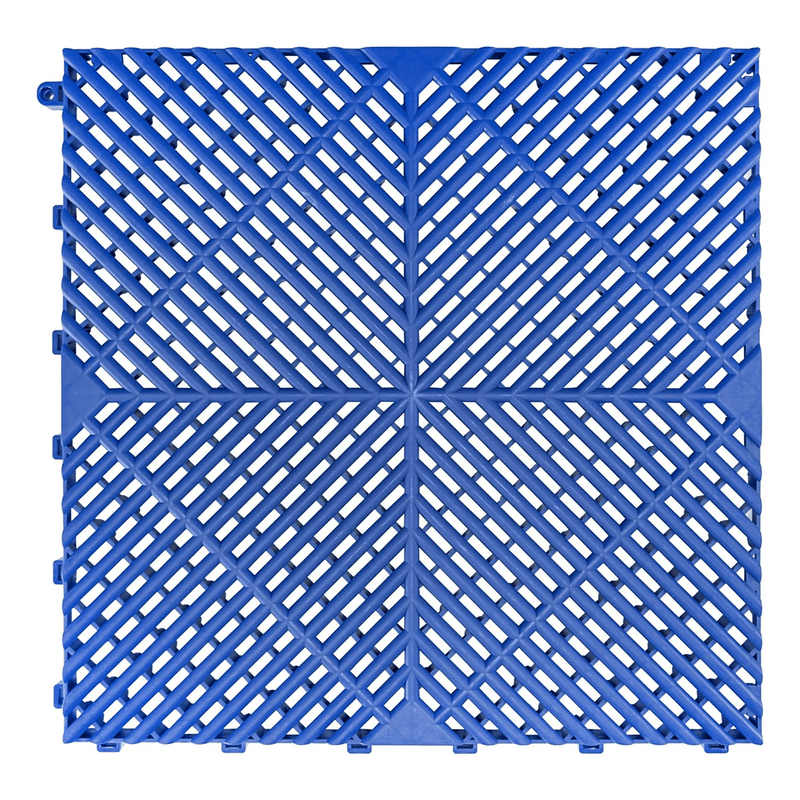 MonsterRAX Interlocking Blue Garage Floor Tiles (16 Pack)