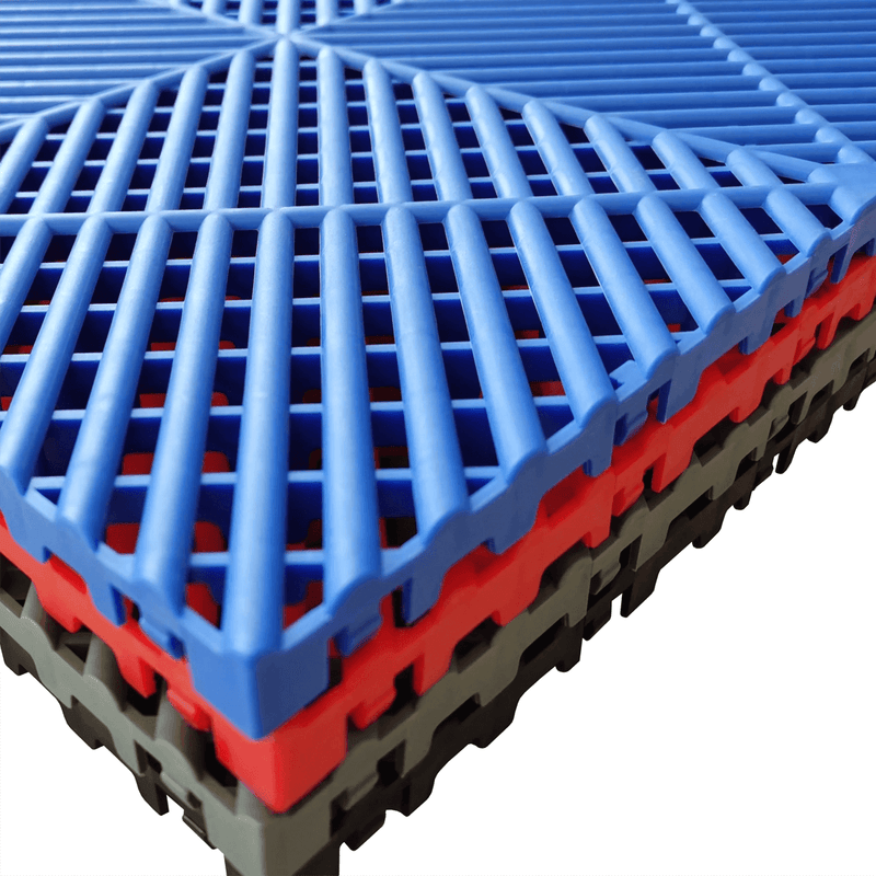 MonsterRAX Interlocking Grey Garage Floor Tiles (16 Pack)