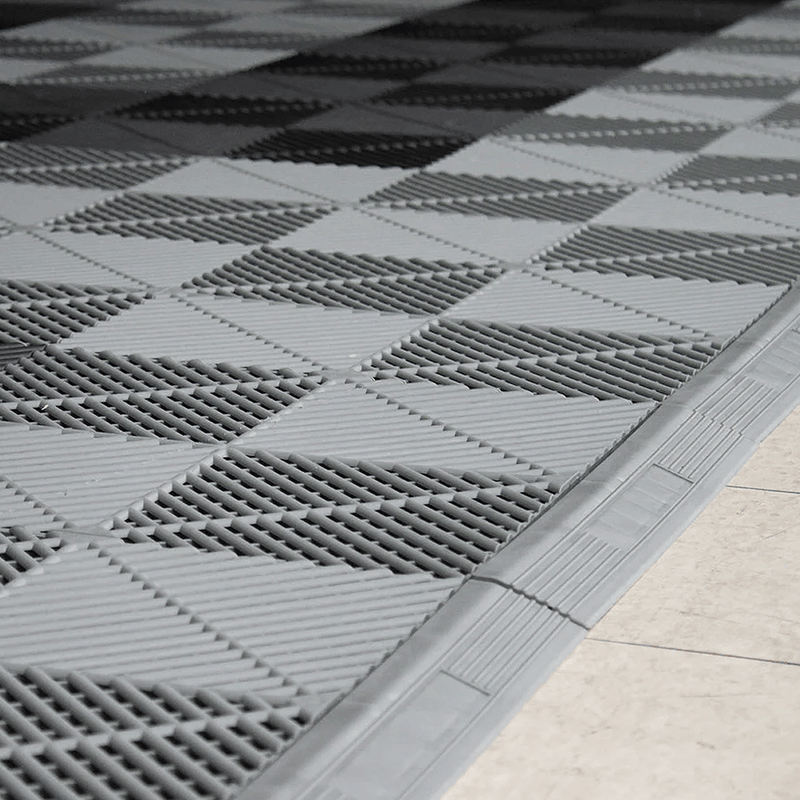 MonsterRAX Interlocking Grey Garage Floor Tiles (16 Pack)
