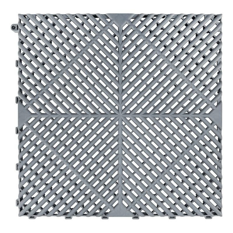 MonsterRAX Interlocking Grey Garage Floor Tiles (16 Pack)