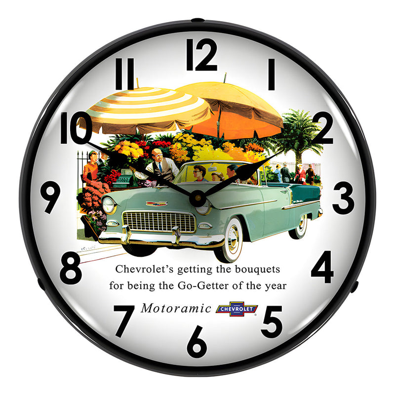 Collectable Sign and Clock 1955 Bel Air Convertible Backlit Wall Clock