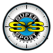 Collectable Sign and Clock Chevrolet SS Super Sport Backlit Wall Clock
