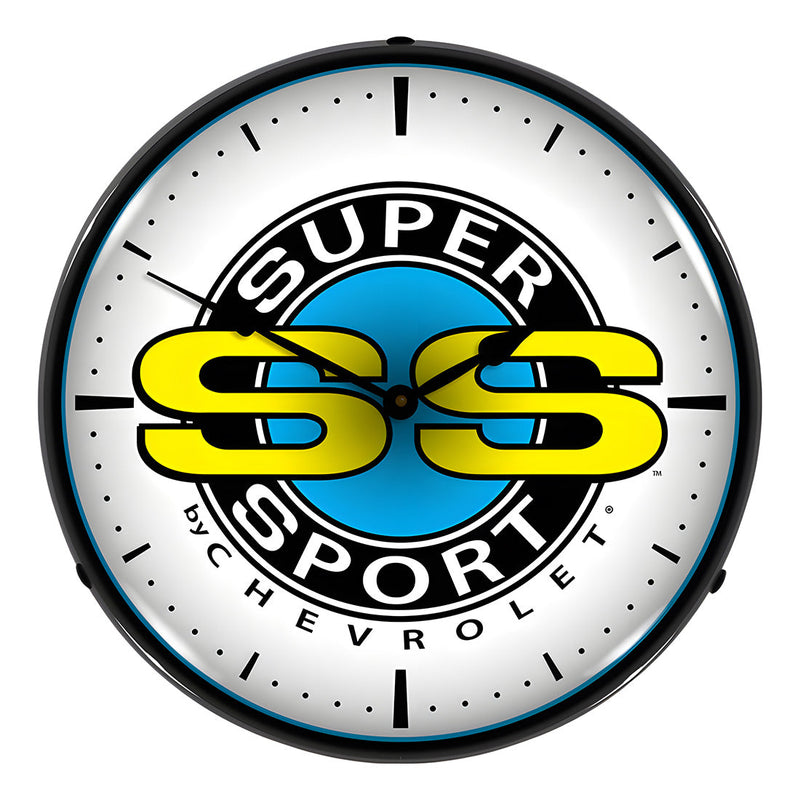 Collectable Sign and Clock Chevrolet SS Super Sport Backlit Wall Clock